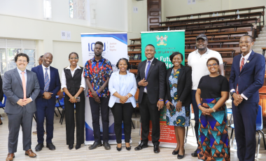 Speakers at the symposium with Dr. Daniel Ruhweza (5th right), Head Law and Jurisprudence at SoL